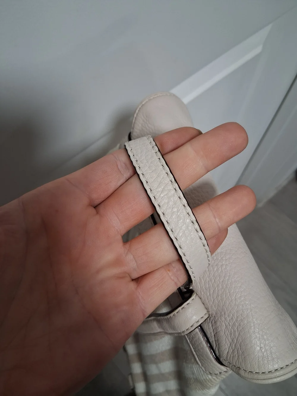 kate spade Cream and Light Beige Striped Mini Backpack